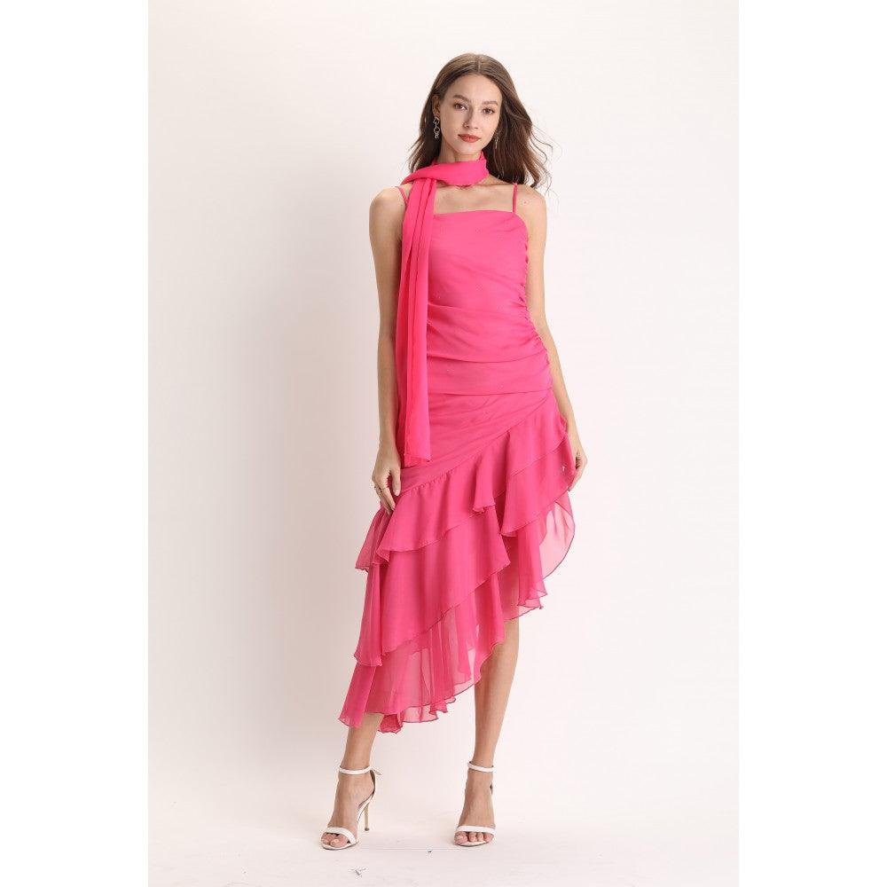 Hayley Asymmetrical Chiffon Dress